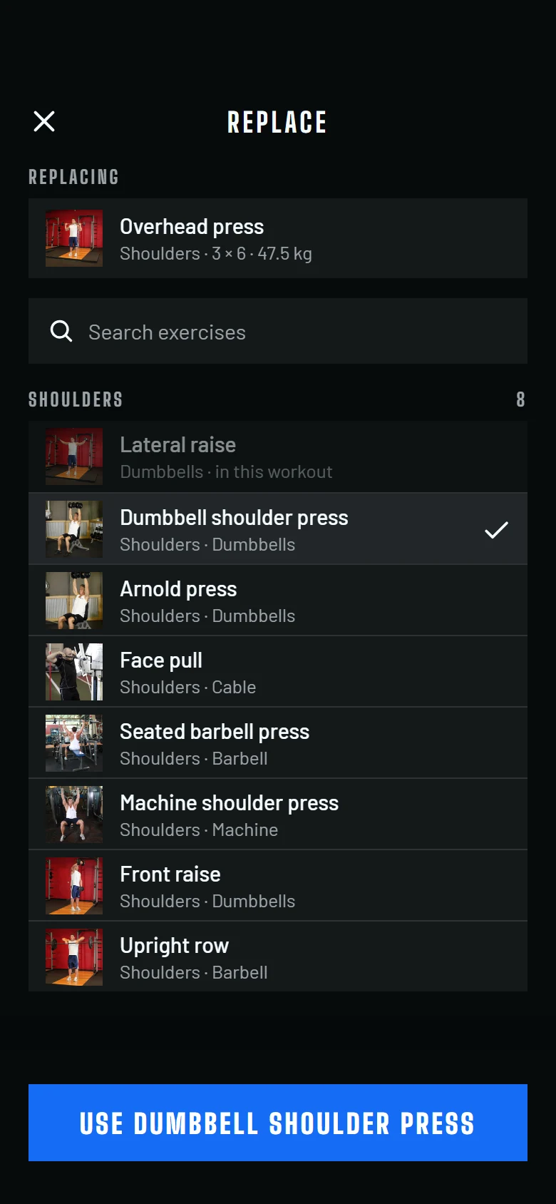 Fitkit Replace Exercise preview