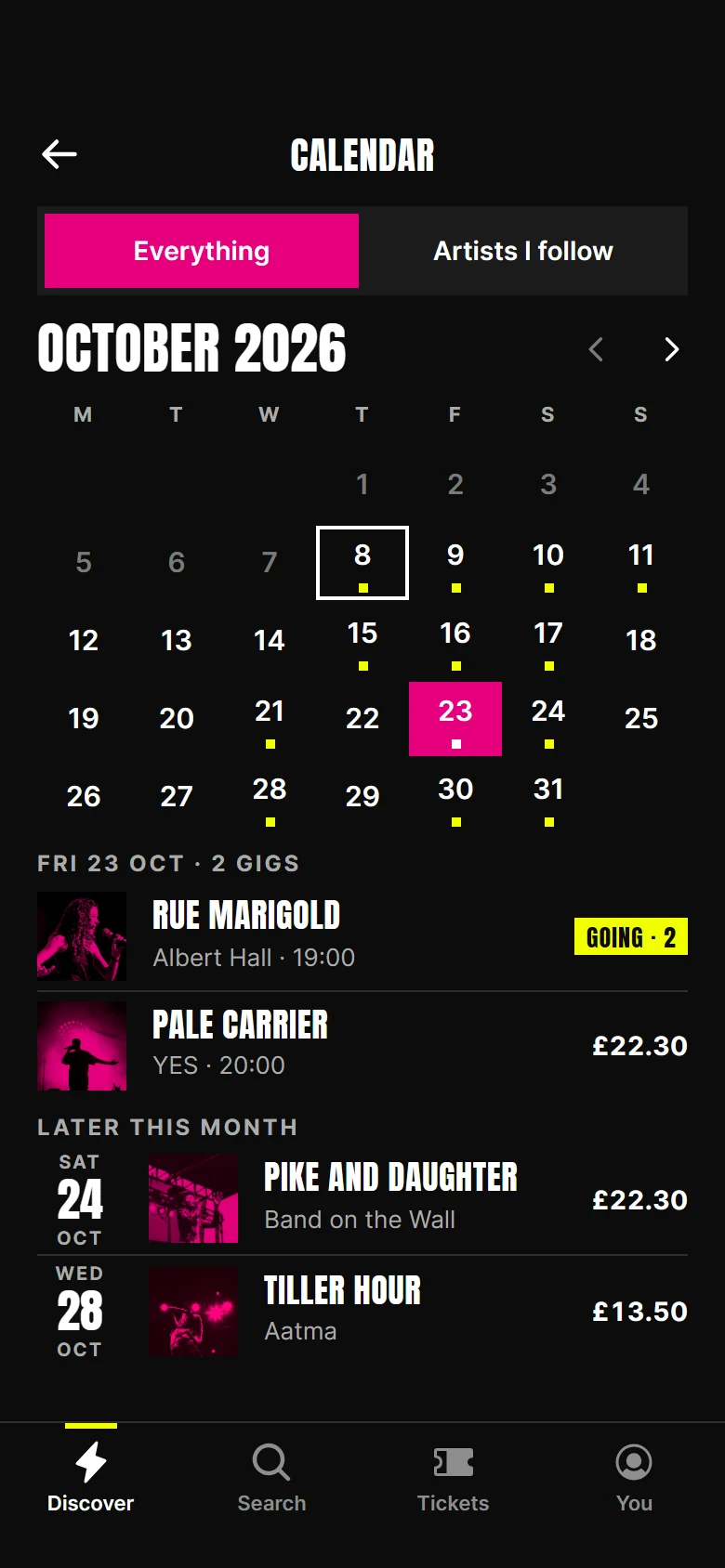 Flypost Calendar preview