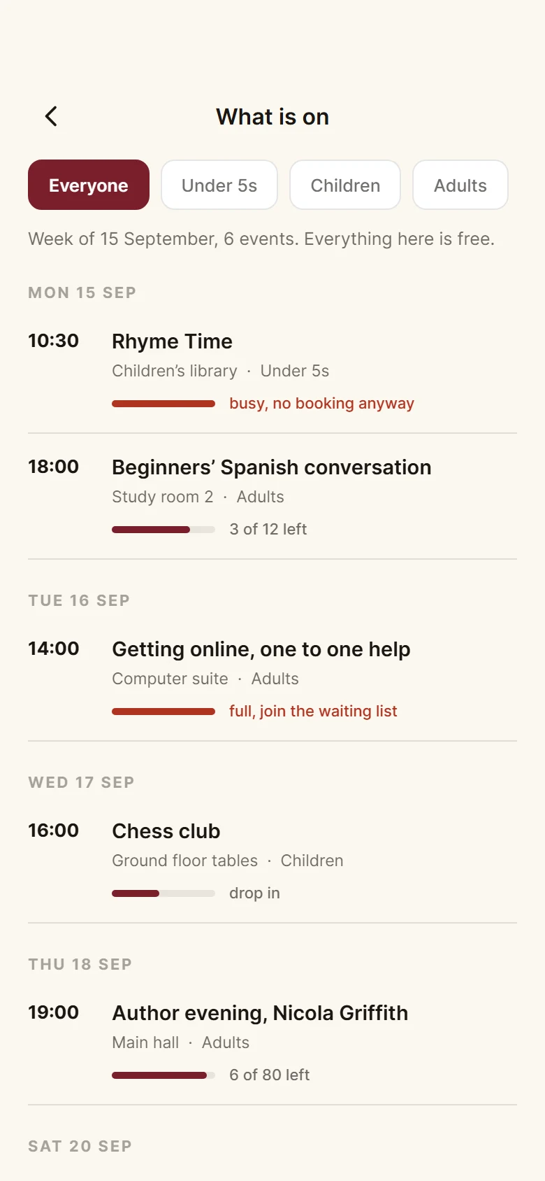 Folio Library Events preview