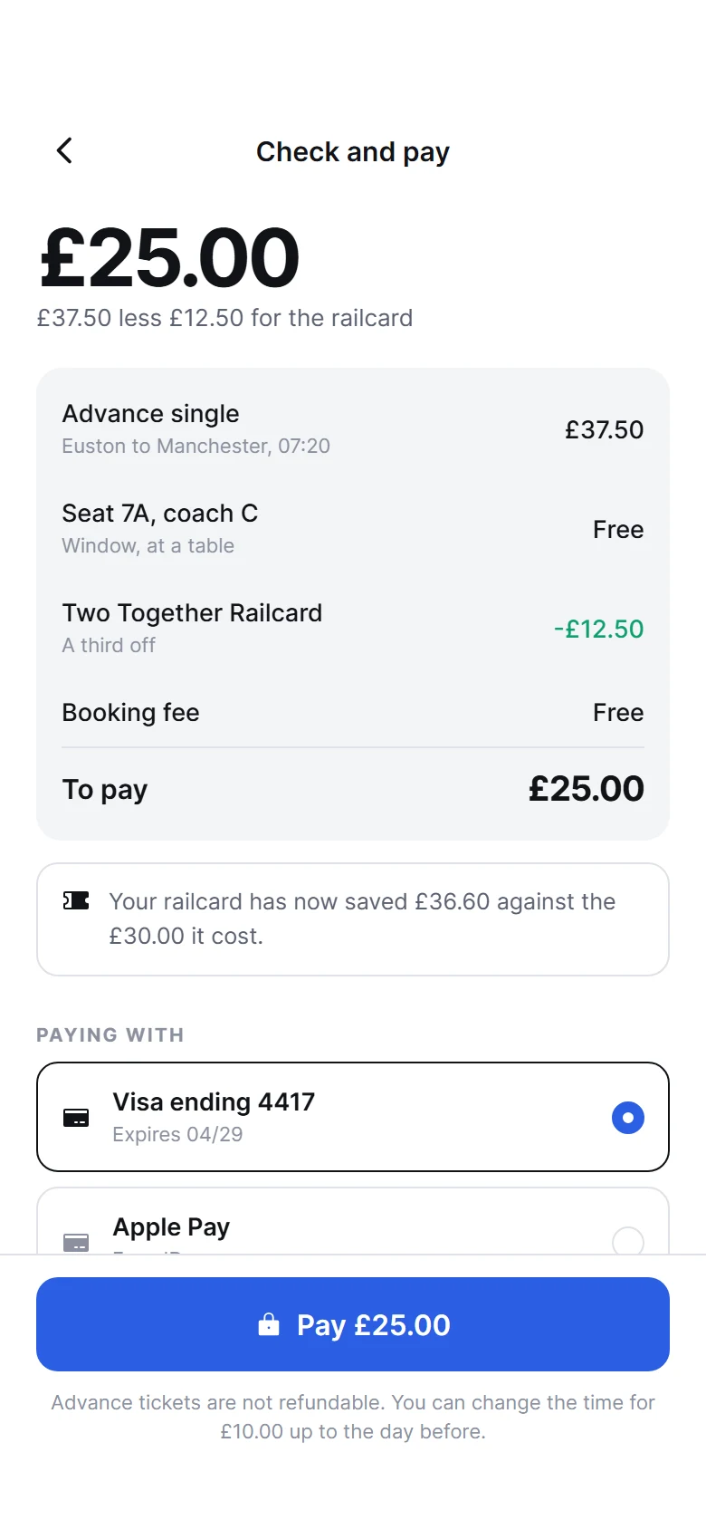 Gantry Fare Breakdown preview
