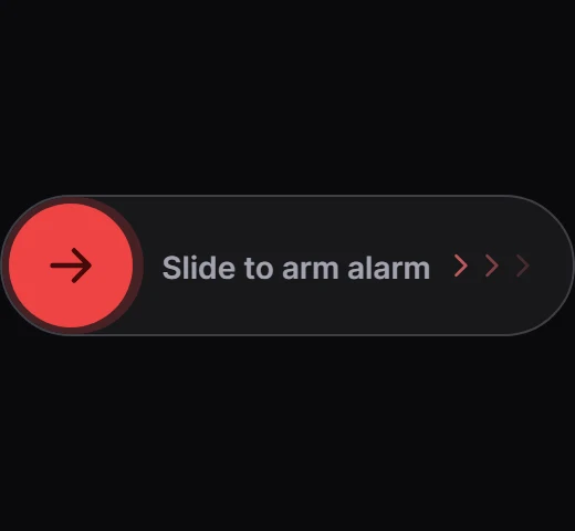 Glide Slide to arm alarm preview