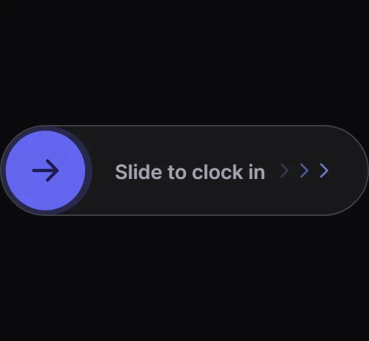 Glide Slide to clock in preview