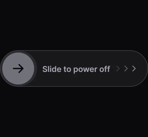 Glide Slide to power off preview