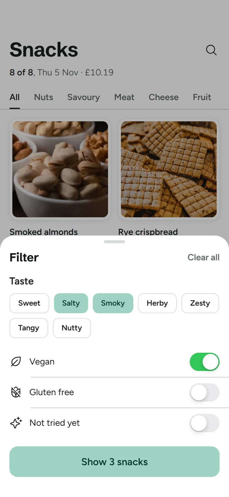 Graze Store Filters preview