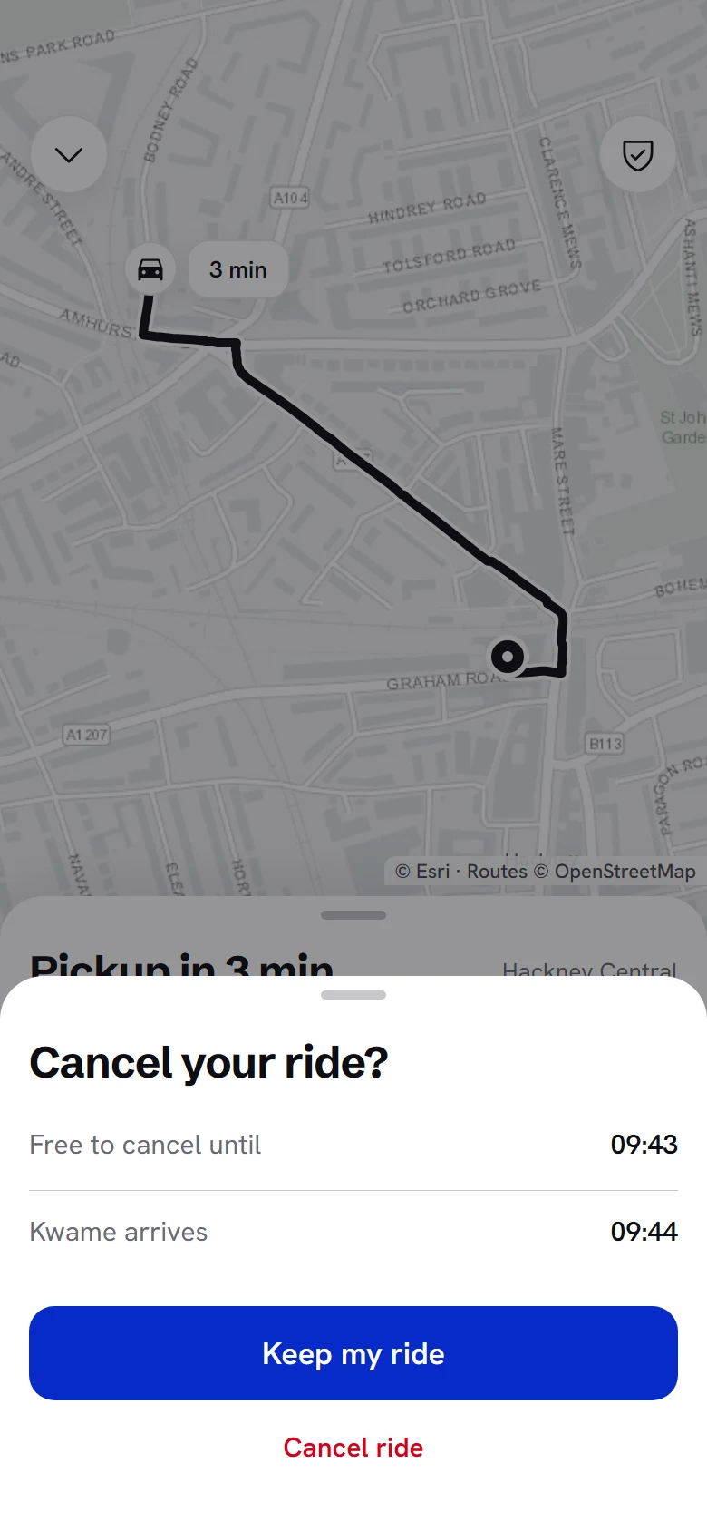 Hackney Cancel Ride preview