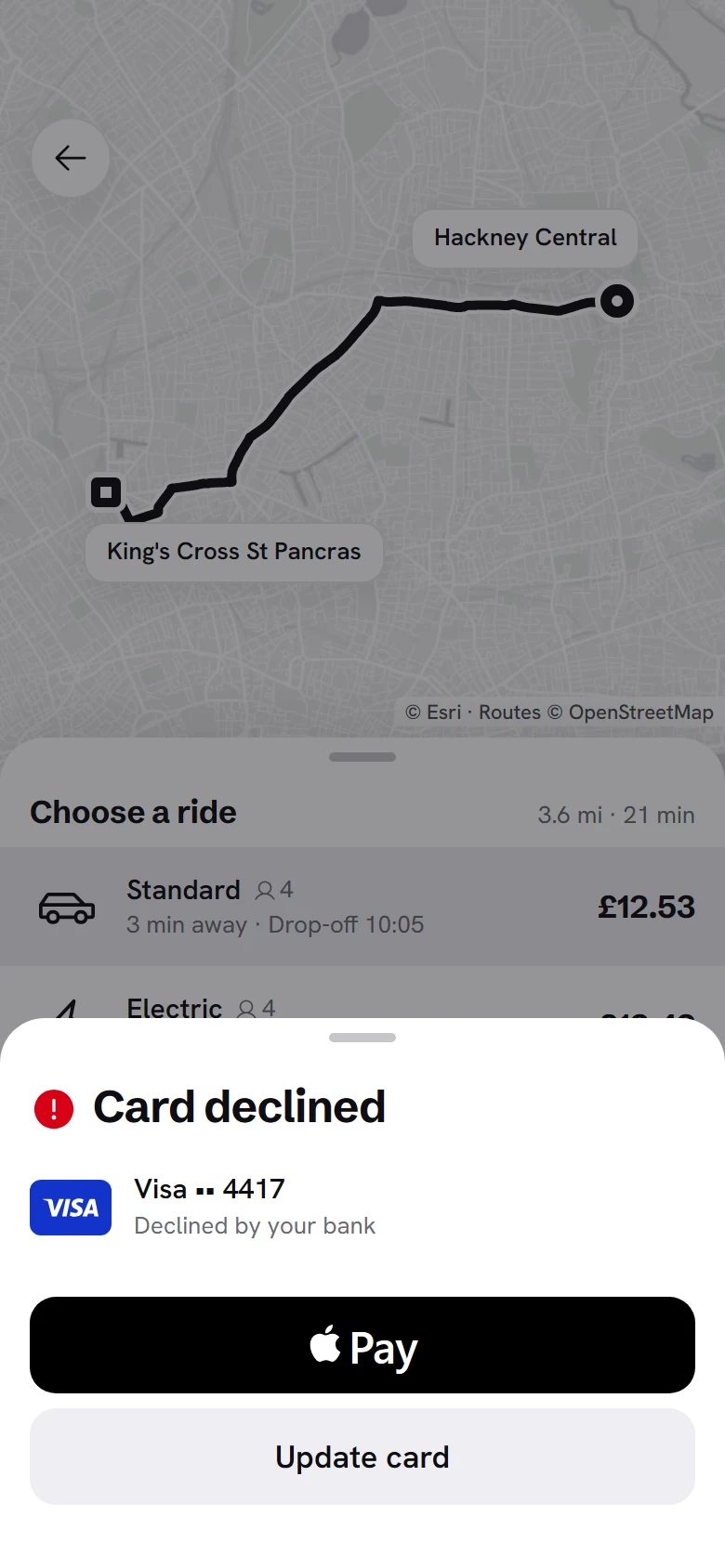 Hackney Card Declined preview