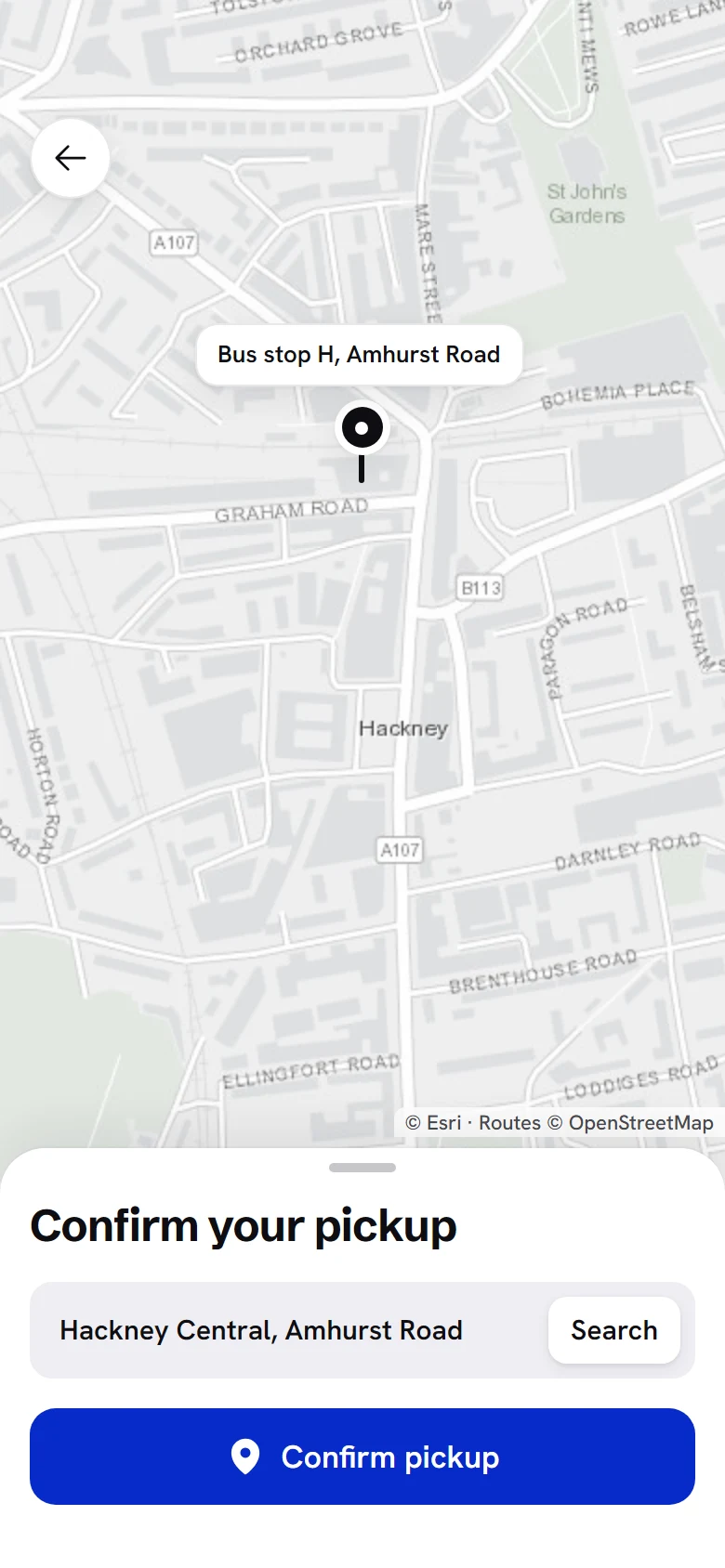 Hackney Confirm Pickup preview
