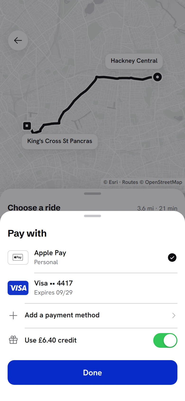 Prévia de Hackney Pay With