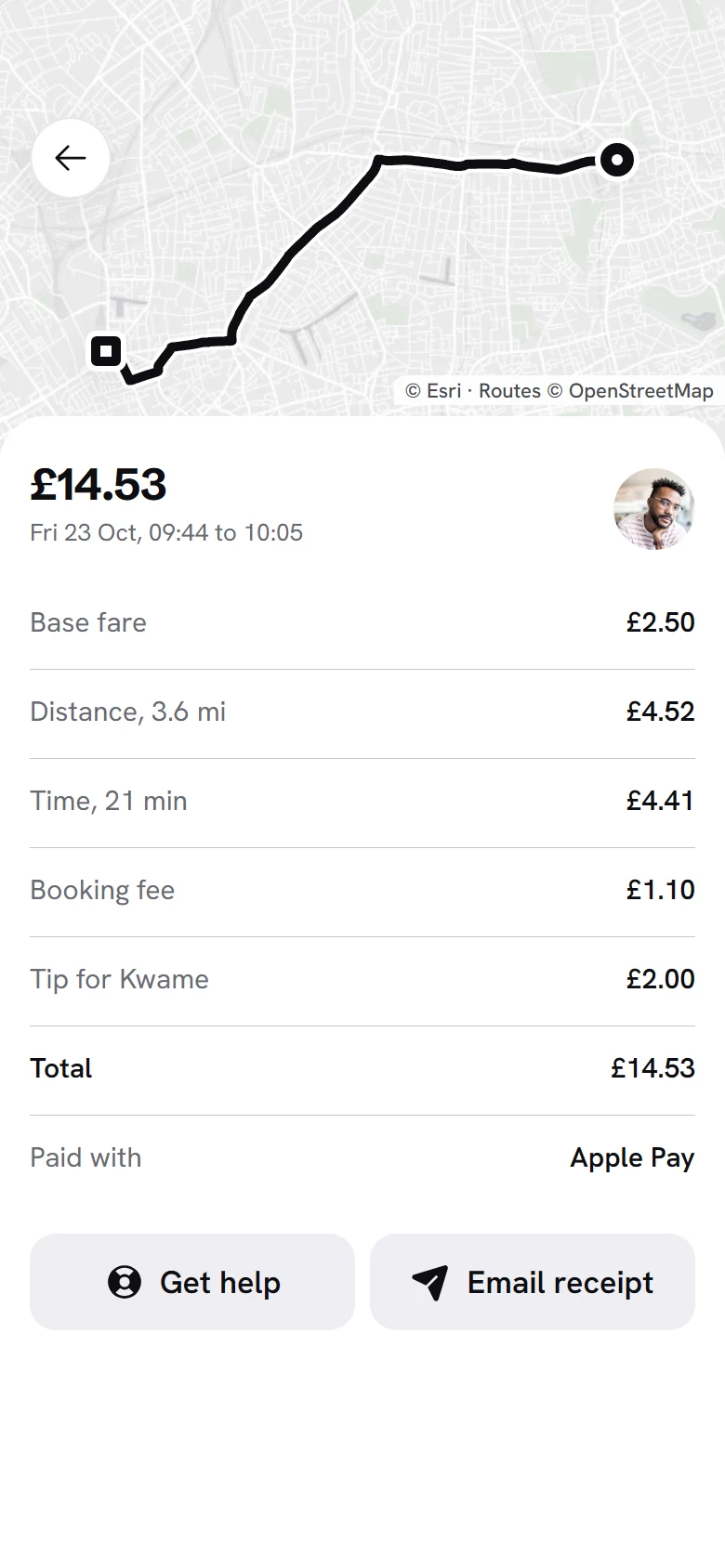 Hackney Receipt preview