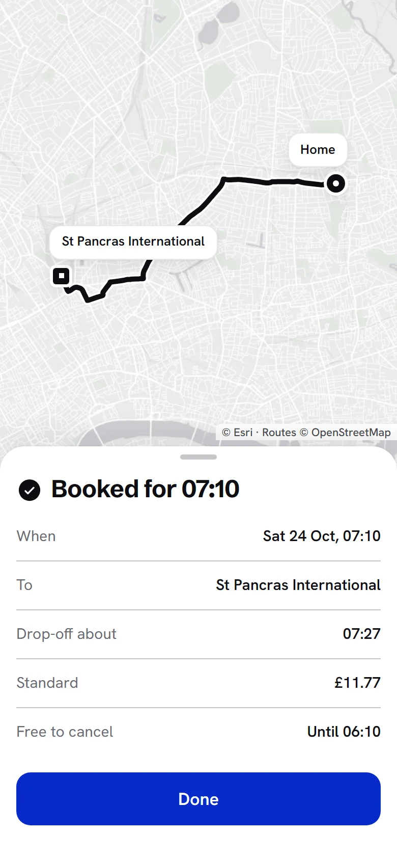 Aperçu de Hackney Ride Booked