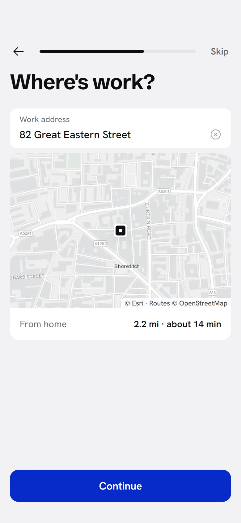 Hackney Work Address preview