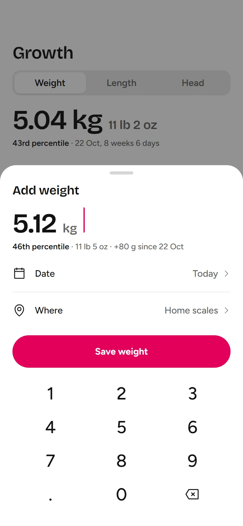 Hatch Add Weight preview