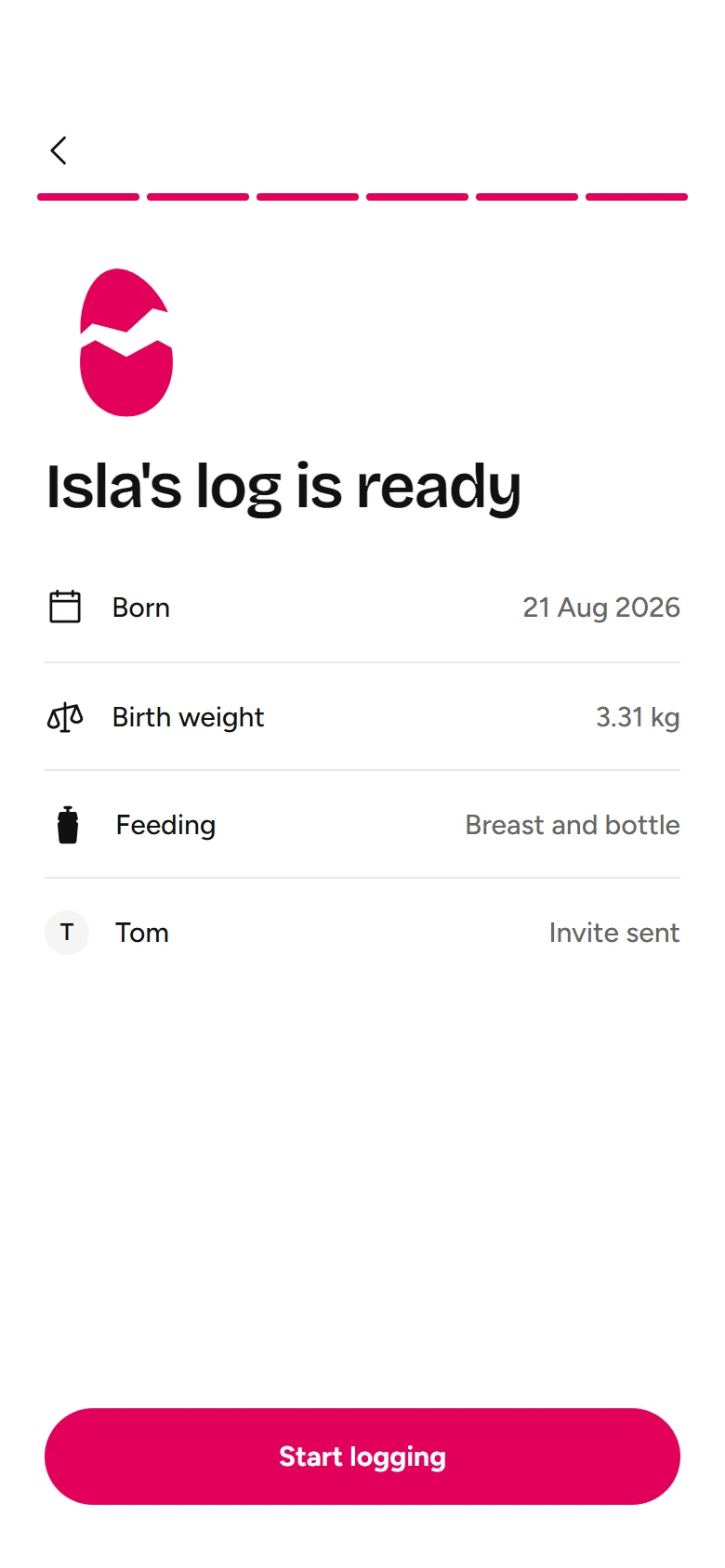 Hatch Log Ready preview