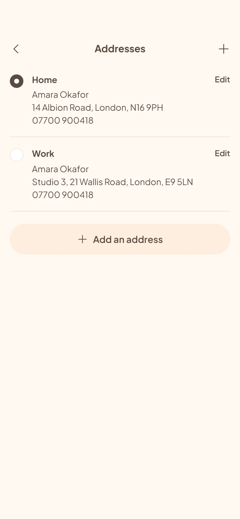 Haven Store Addresses preview