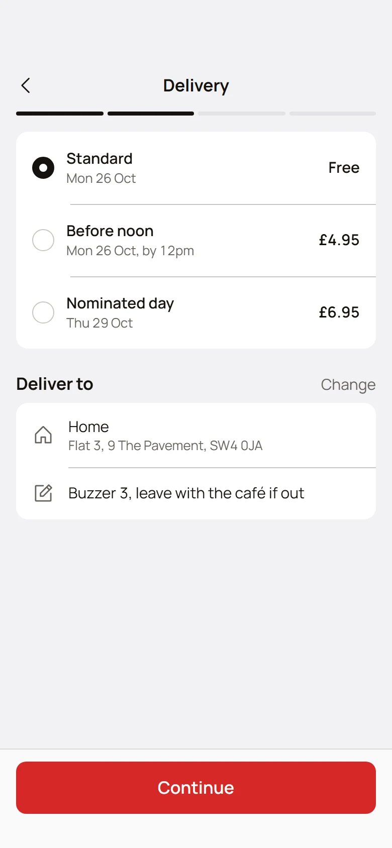 Hearth Store Delivery Options preview