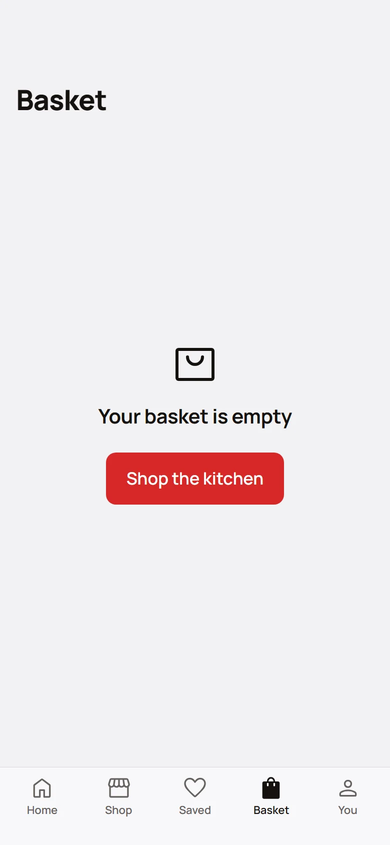 Hearth Store Empty basket preview