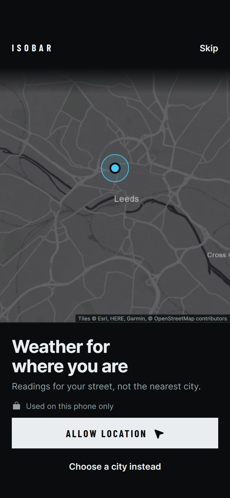 Isobar Location preview