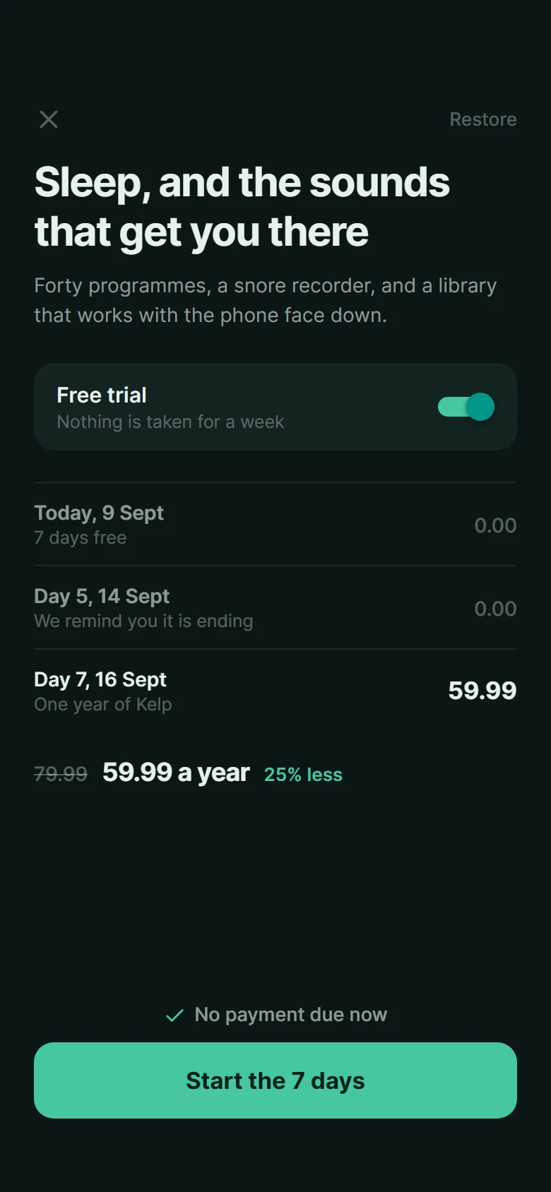 Kelp Trial Ledger preview