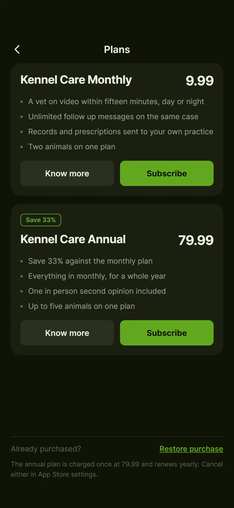Kennel Two Cards Two Buttons preview