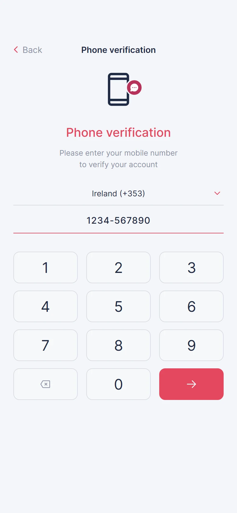 Kinfolk Phone Verification preview