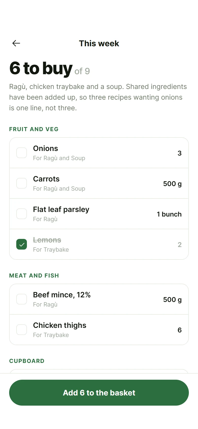 Vorschau von Larder Shopping List
