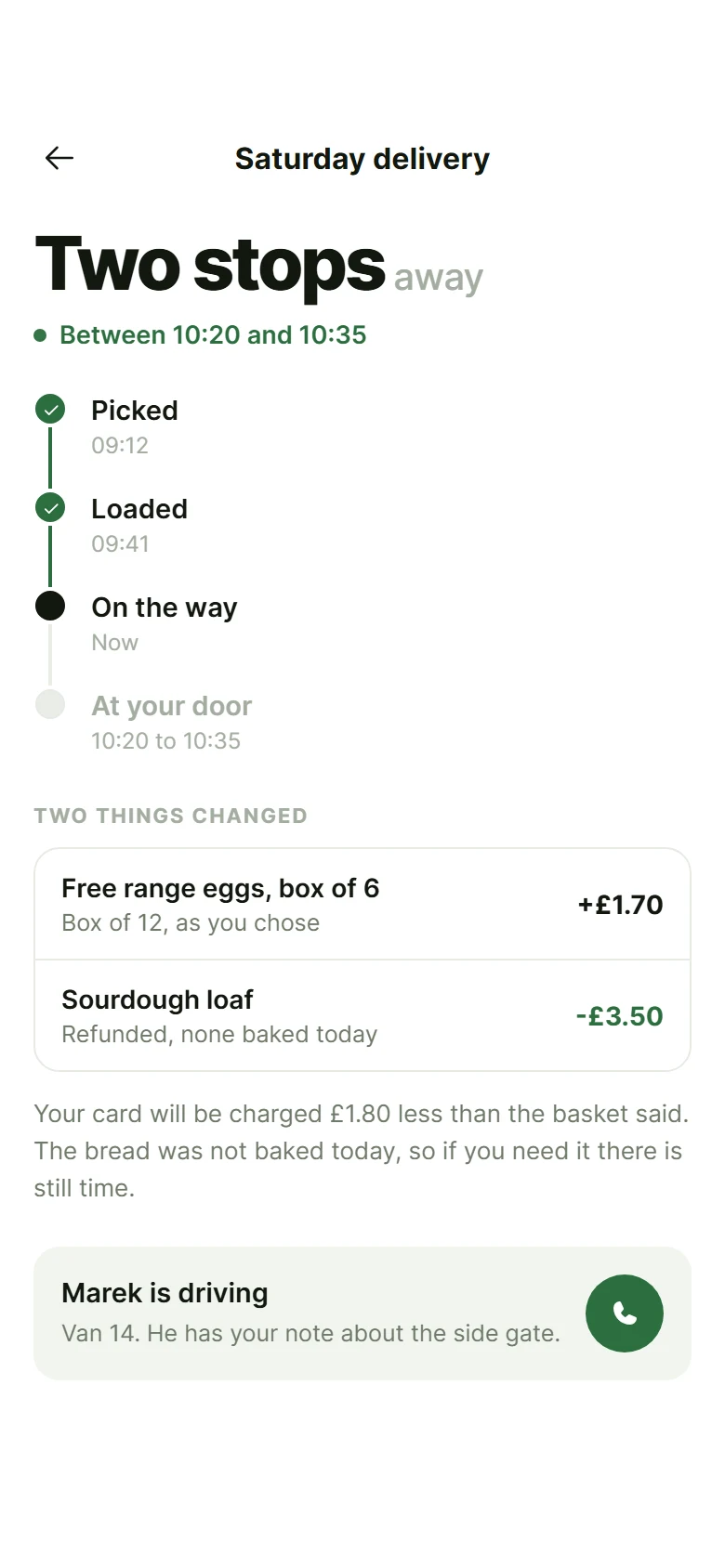 Vorschau von Larder Delivery Tracking