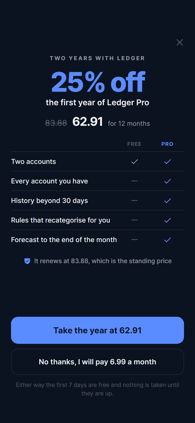 Ledger No Thanks preview
