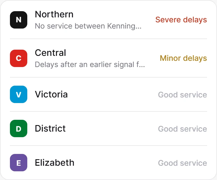 Line Status preview