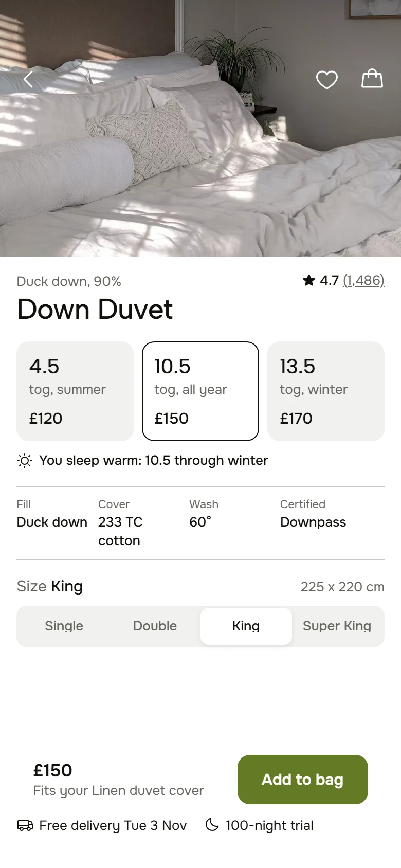 Linen Store Duvet by Tog preview