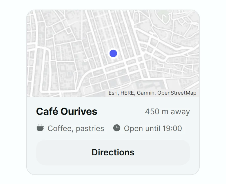 Locale Cafe Map Card preview