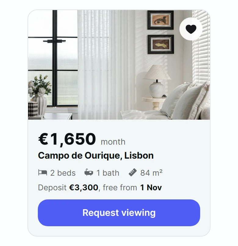 Locale Rental Listing Card preview