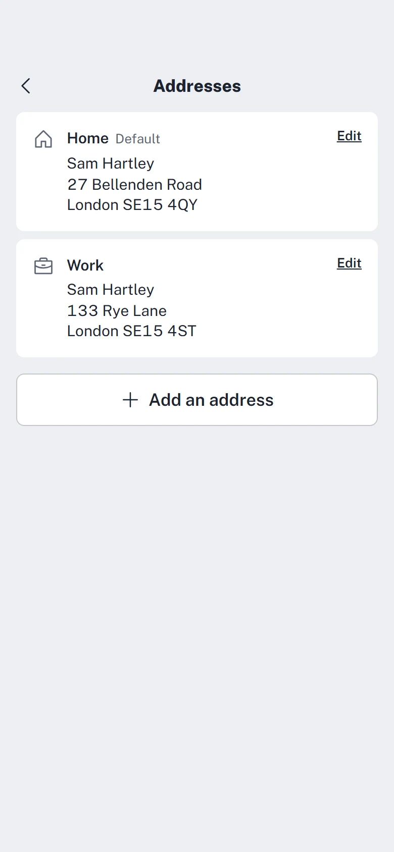 Loom Store Addresses preview