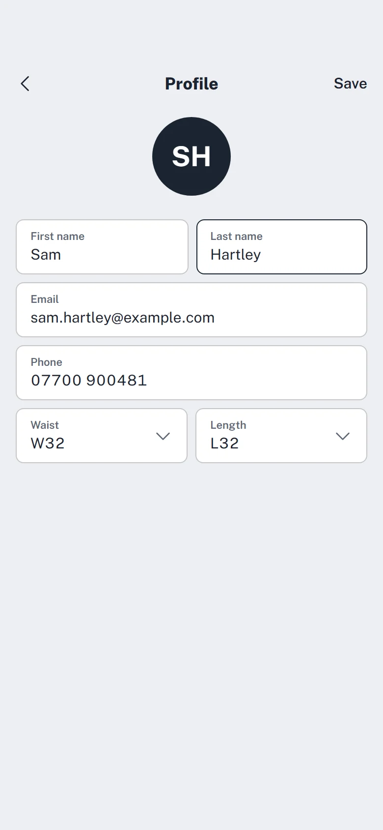 Loom Store Edit Profile preview