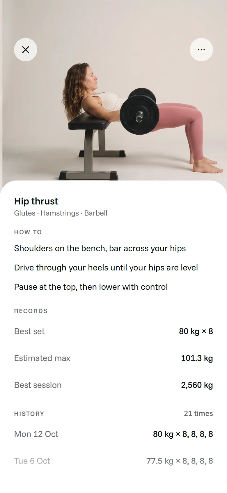 LunaFit Exercise Detail preview