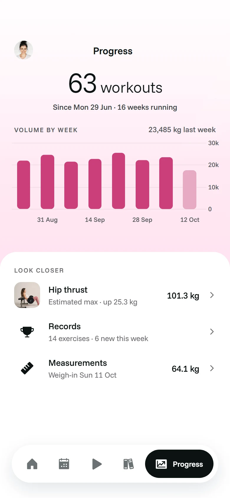LunaFit Progress preview