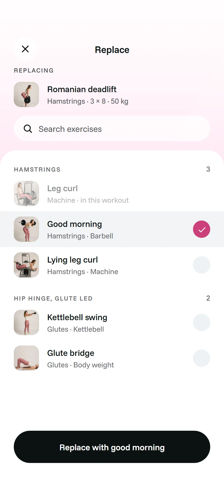 LunaFit Replace Exercise preview