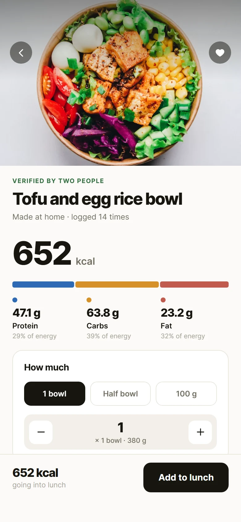 Macro Food Details 미리보기