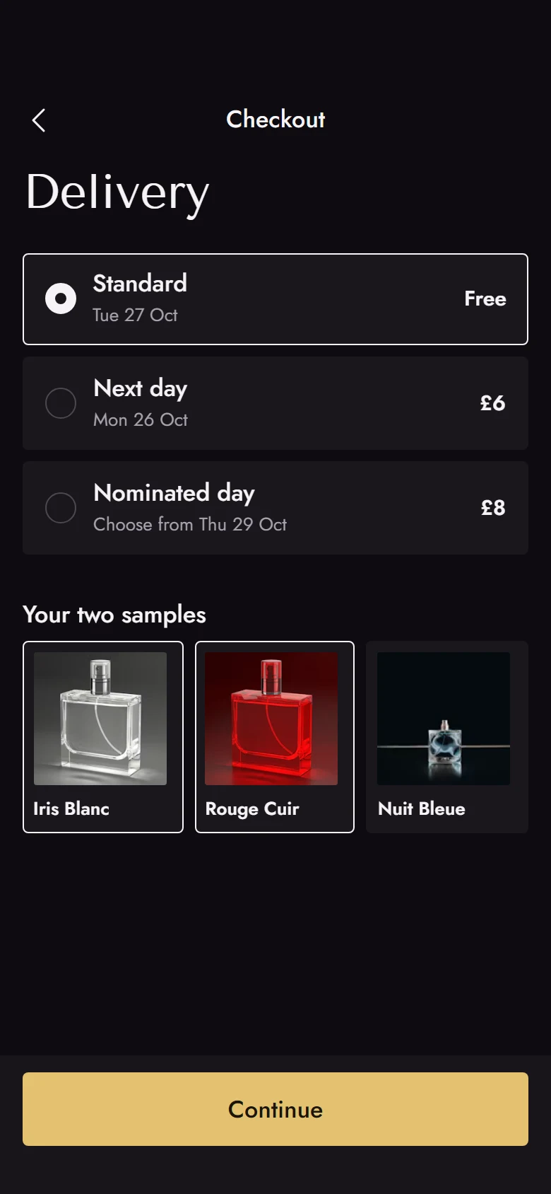 Maison Store Delivery Options preview