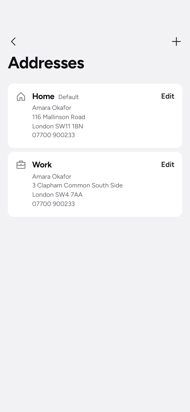 Mane Store Addresses preview