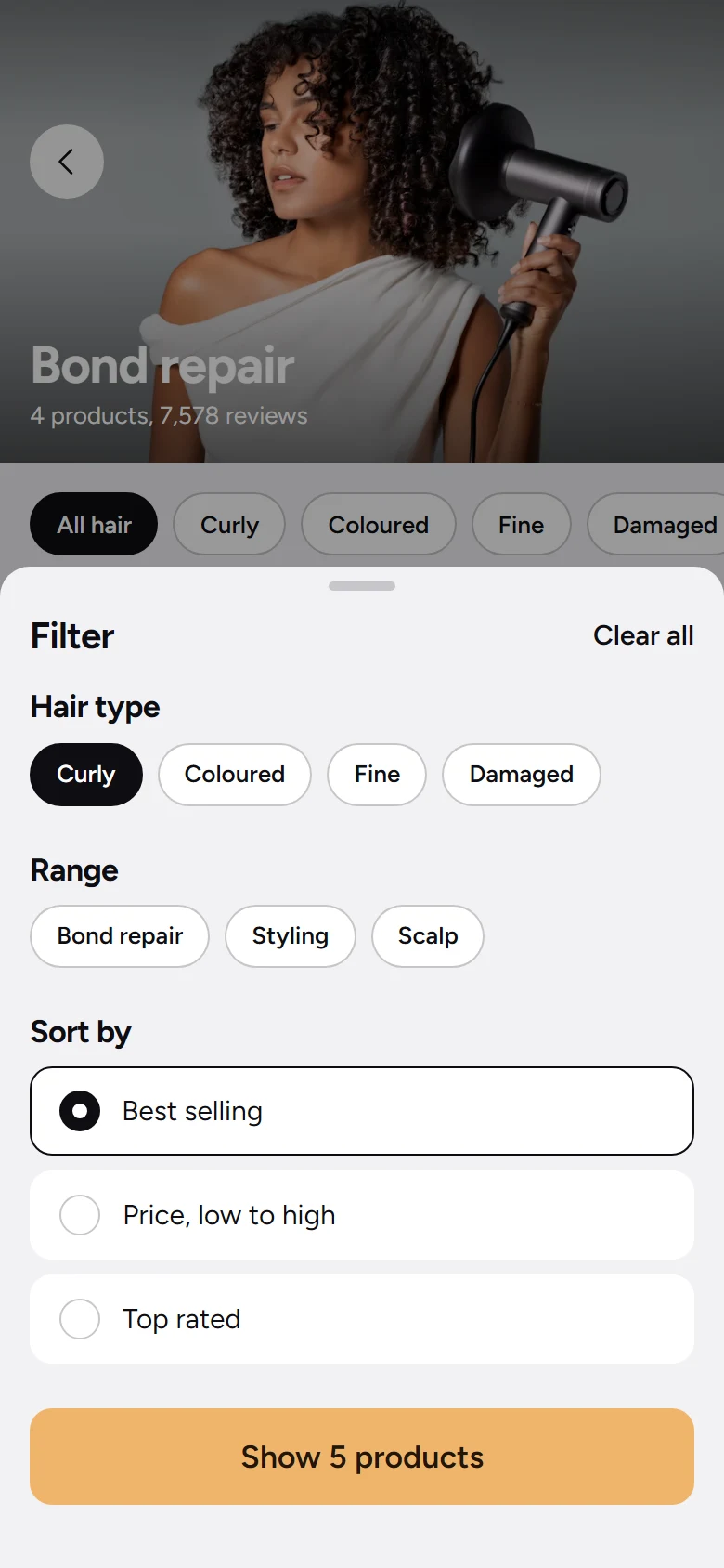 Mane Store Filters preview