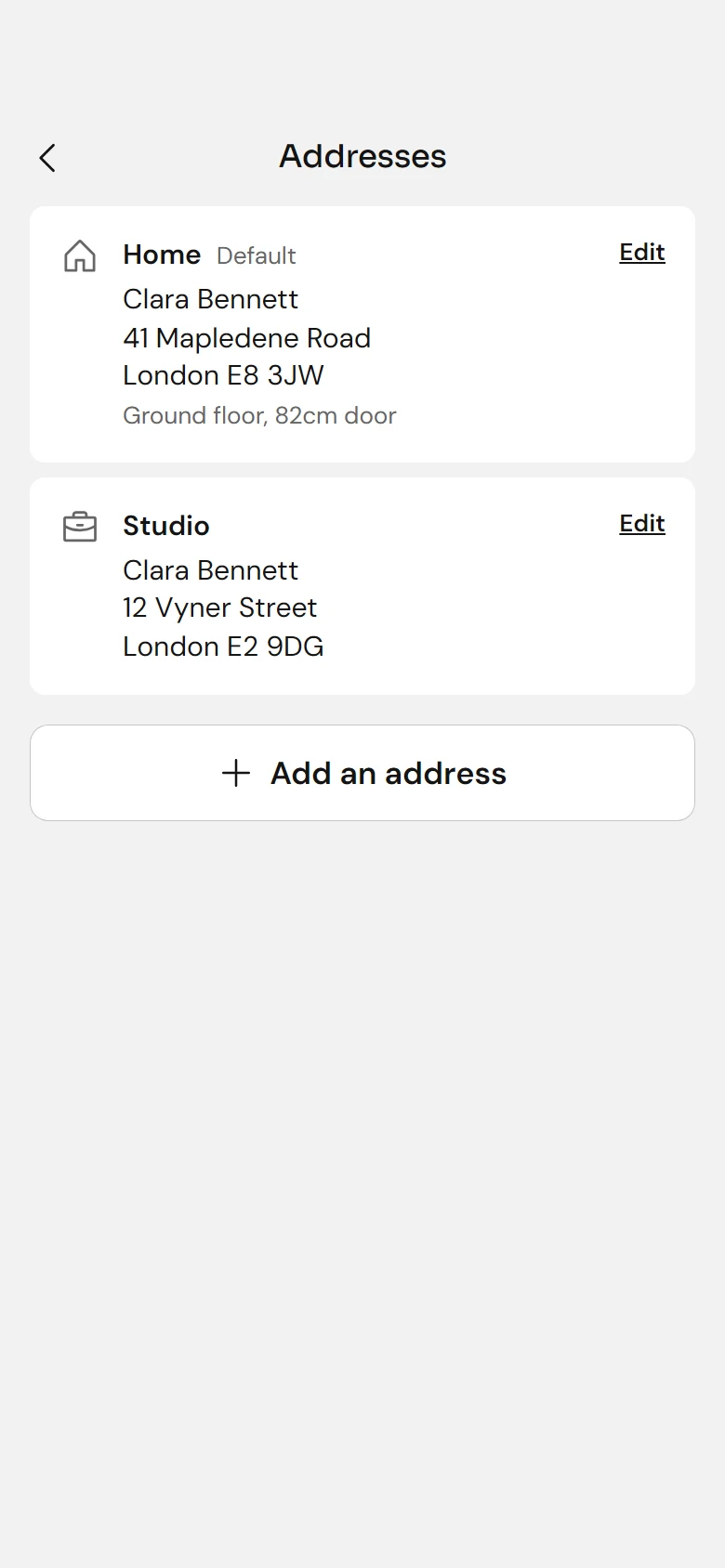 Marble Store Addresses preview