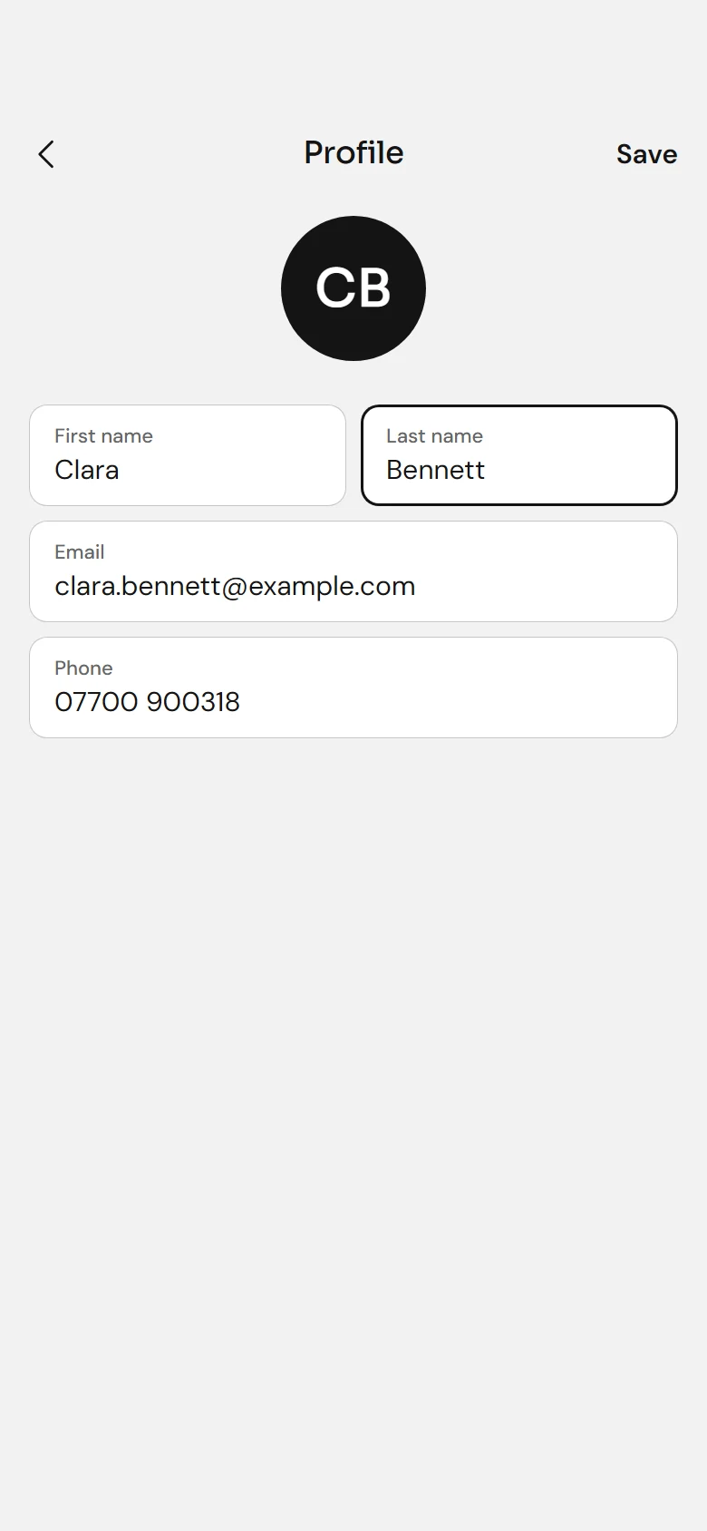 Marble Store Edit profile preview