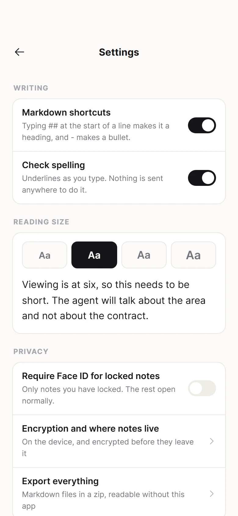 Vorschau von Margin Settings