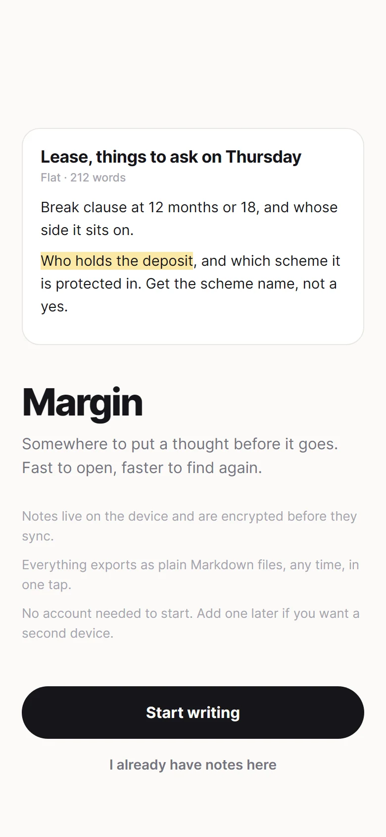 Margin Welcome preview