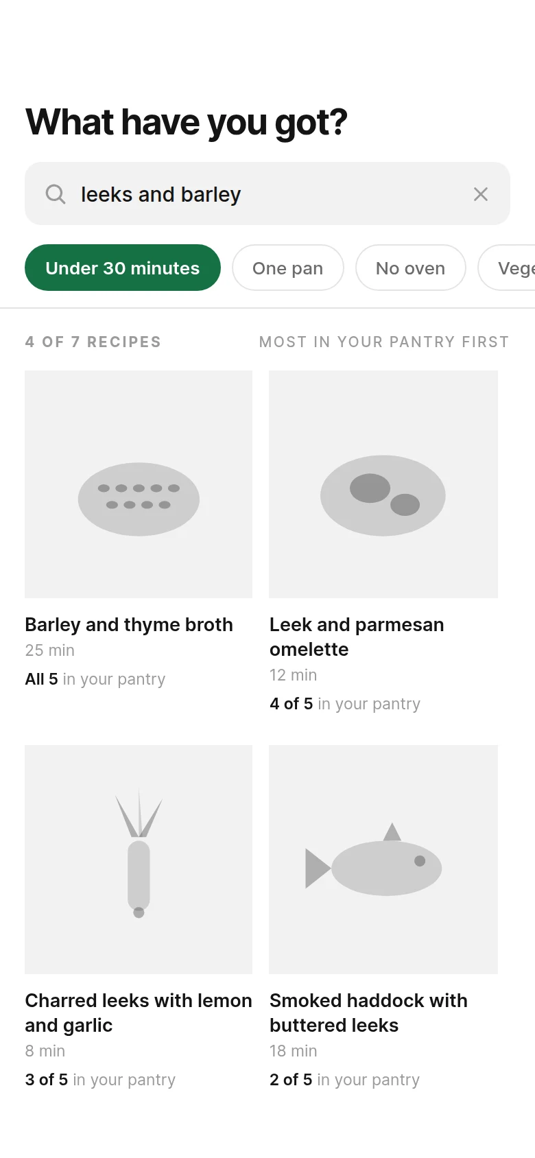 Mise Recipe Search preview