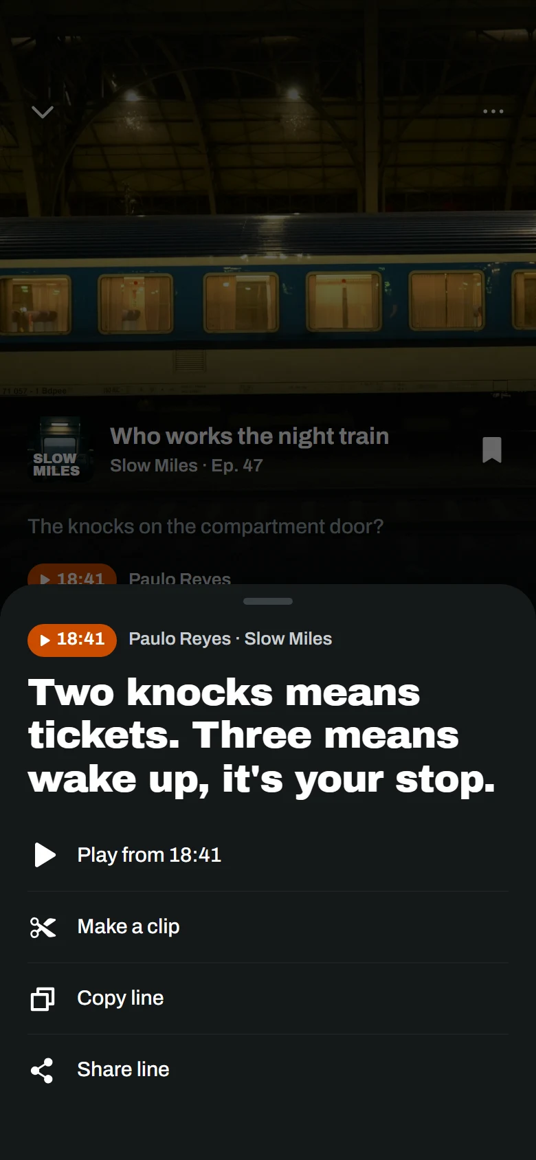Murmur Line Actions preview
