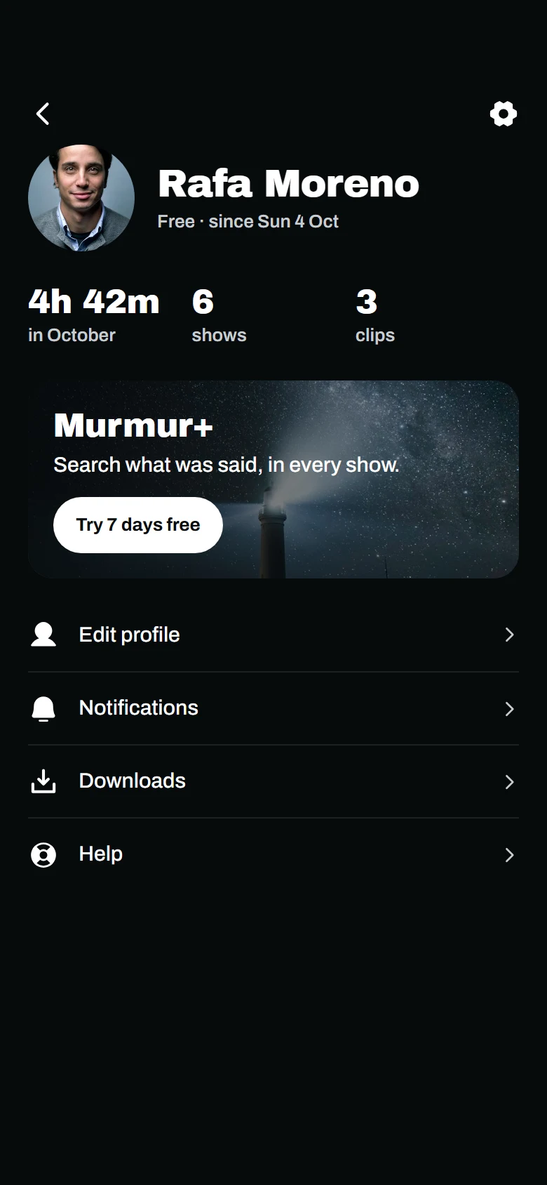 Podgląd Murmur Profile