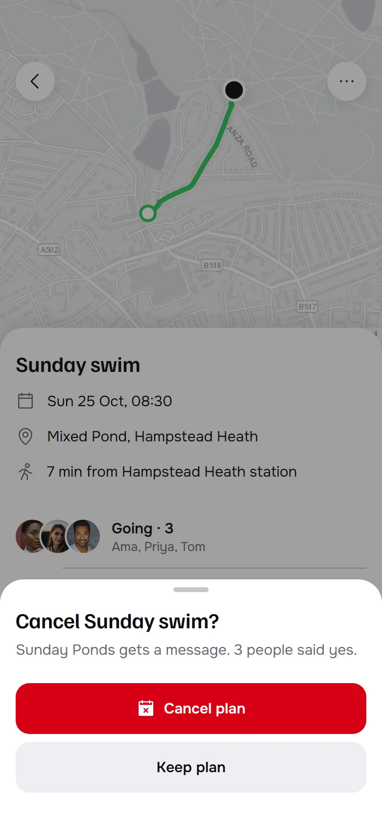 Natter Cancel Plan preview