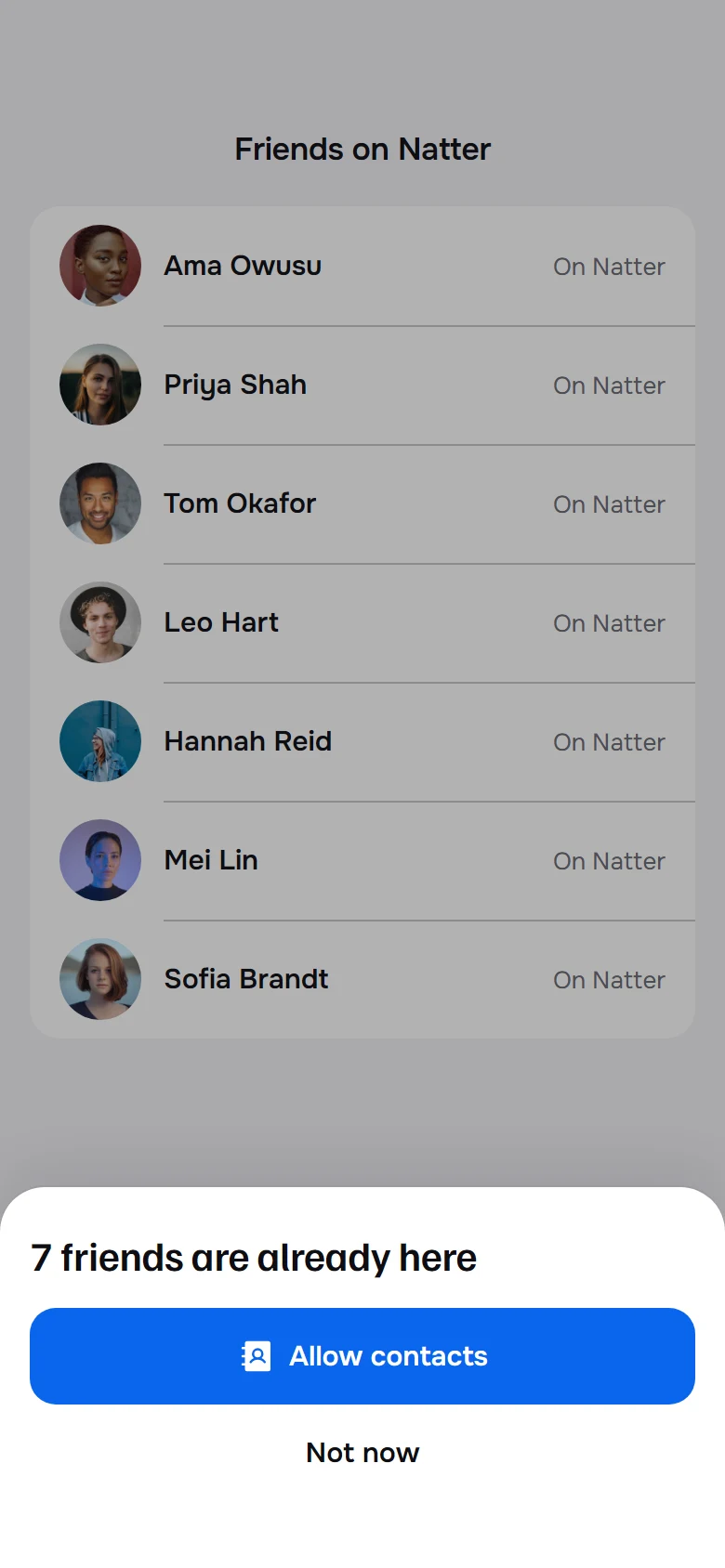 Natter Contacts Prime preview