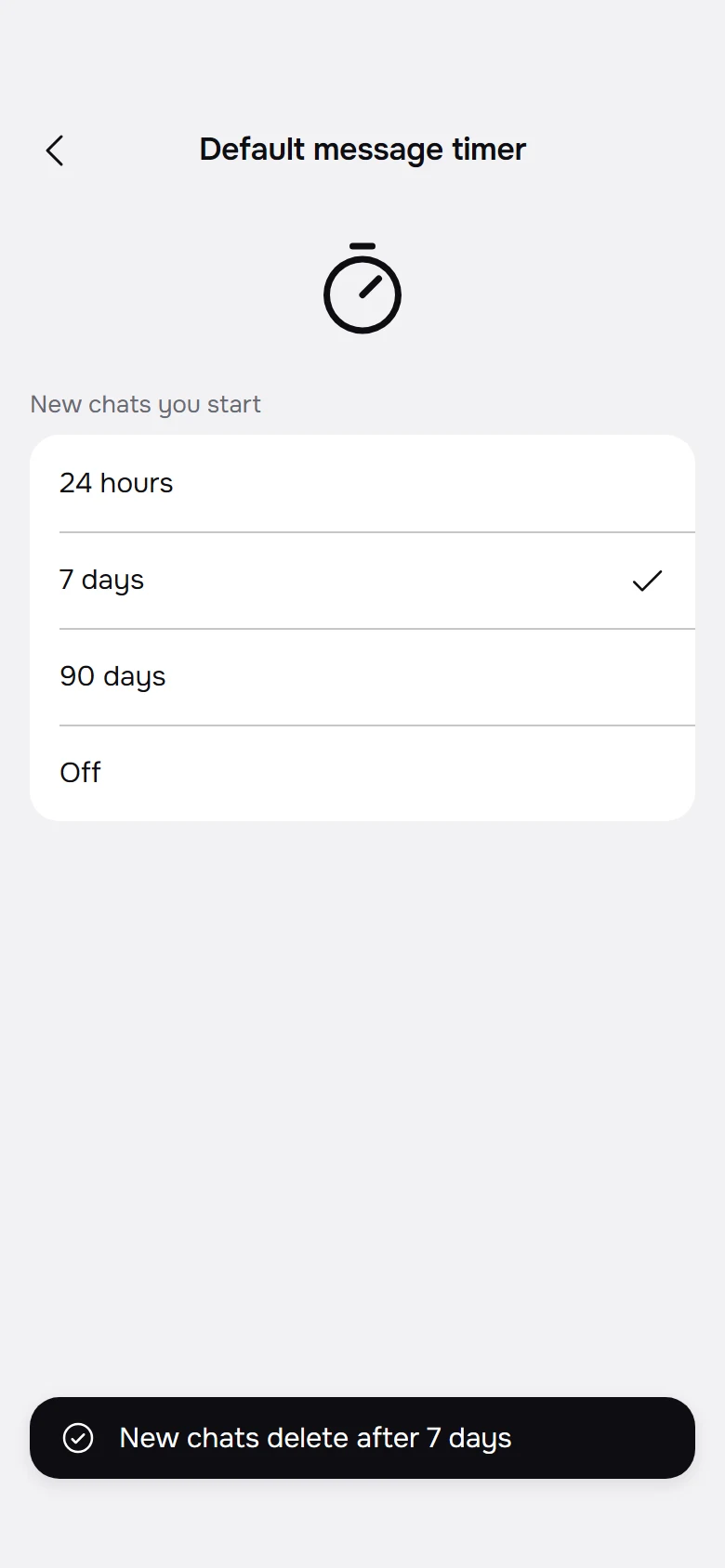 Natter Disappearing Messages preview